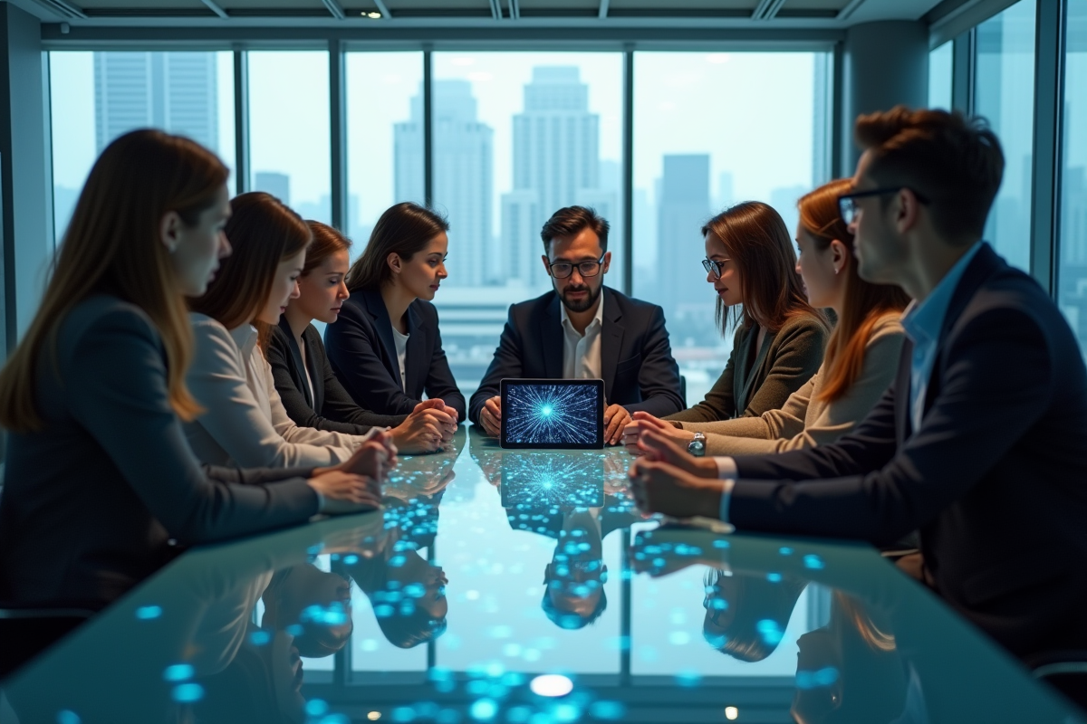 Jeunes professionnels autour d