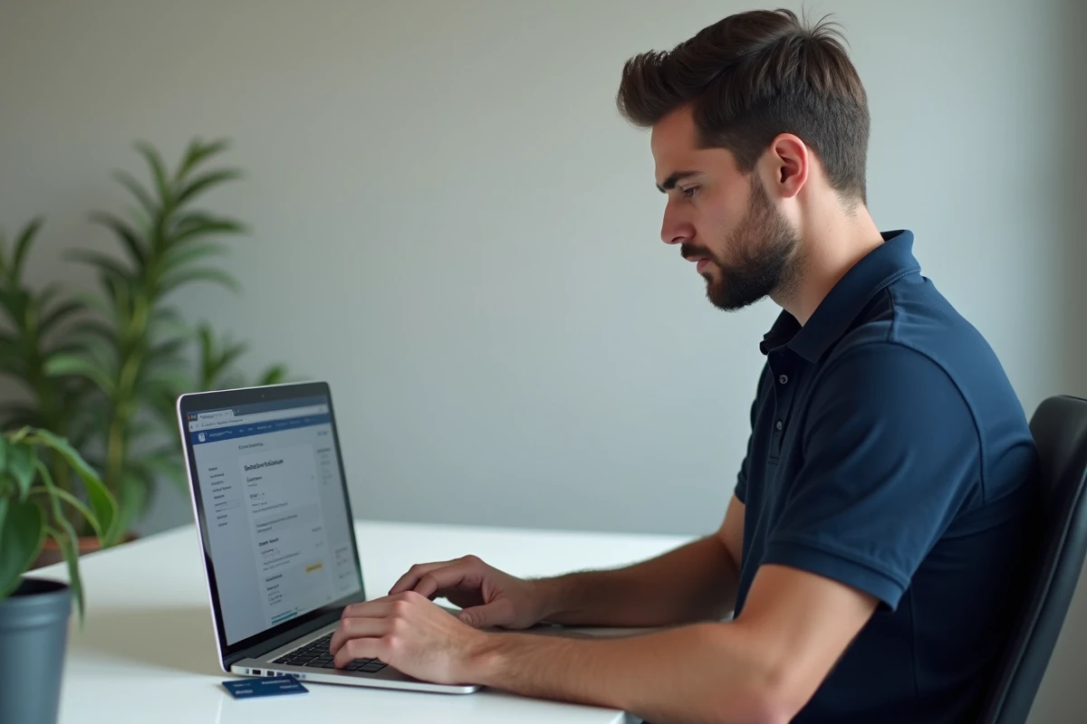 Utilisateur Valorant consultant le support client avec carte bancaire pour résoudre un bug d'achat